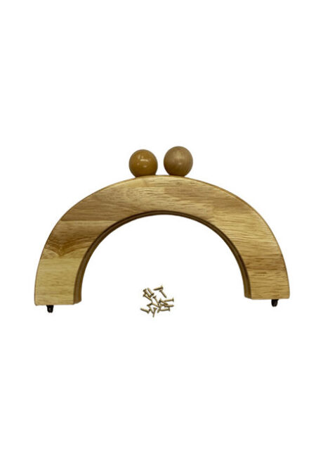 AHŞAP ÇANTA BURSU MIKNATISLI OVAL 20 CM BEJ