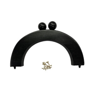 AHŞAP ÇANTA BURSU MIKNATISLI OVAL 20 CM SİYAH