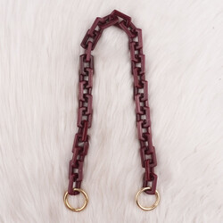 AKRİLİK ÇANTA ZİNCİRİ DİKDÖRTGEN YAYLI HALKALI 50 CM. BORDO