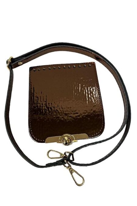 ÇANTA CEP TELEFONU ÖRGÜ SETİ PARLAK AYARLI BAKIR