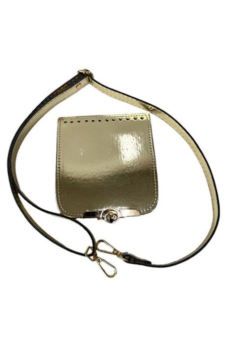 ÇANTA CEP TELEFONU ÖRGÜ SETİ PARLAK AYARLI GOLD