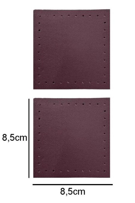 ÇANTA KENAR AKSESUARI KARE 8.50X8.50 CM 2 Lİ BORDO