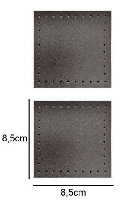 ÇANTA KENAR AKSESUARI KARE 8.50X8.50 CM 2 Lİ GRİ