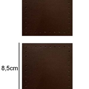 ÇANTA KENAR AKSESUARI KARE 8.50X8.50 CM 2 Lİ KAHVERENGİ