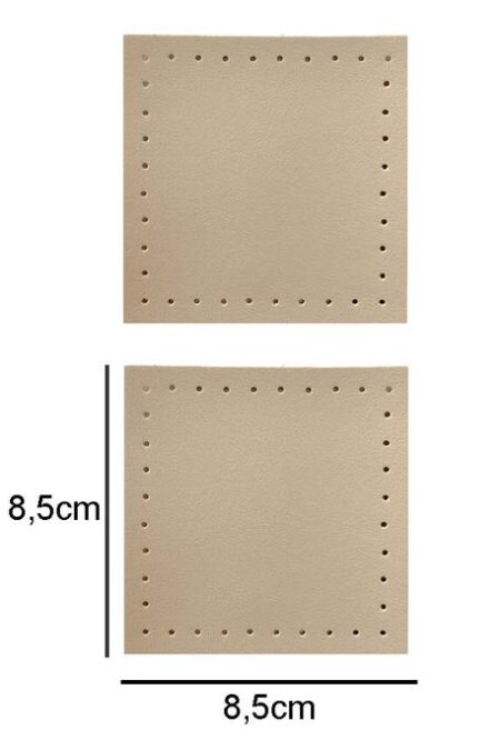 ÇANTA KENAR AKSESUARI KARE 8.50X8.50 CM 2 Lİ KREM