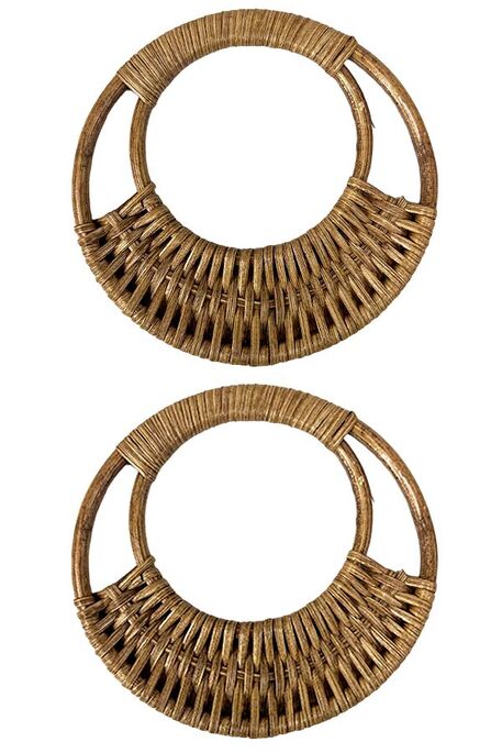 ÇANTA SAPI BAMBU YUVARLAK ŞEKİLLİ 16 CM AÇIK KAHVE