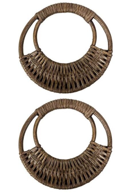 ÇANTA SAPI BAMBU YUVARLAK ŞEKİLLİ 16 CM KOYU KAHVE