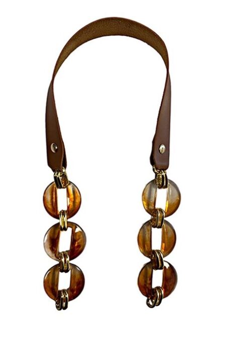 ÇANTA SAPI DERİLİ AKRİLİK KAHVERENGİ