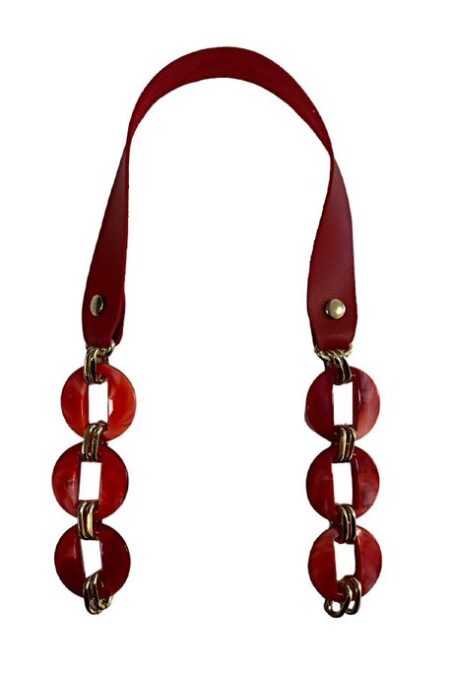 ÇANTA SAPI DERİLİ AKRİLİK KIRMIZI