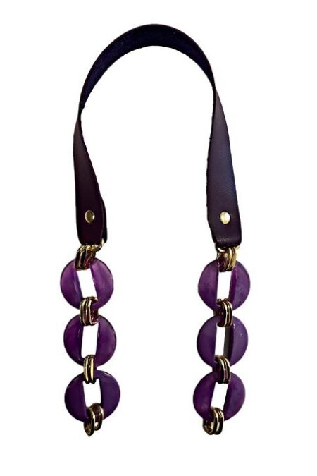 ÇANTA SAPI DERİLİ AKRİLİK MOR