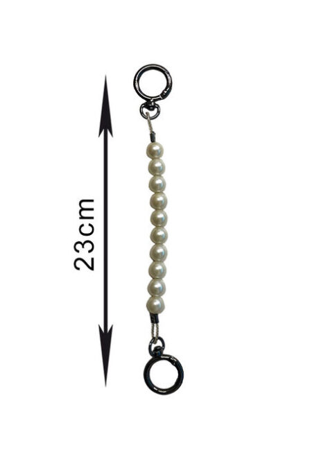 ÇANTA SAPI İNCİLİ ANTRASİT KANCALI