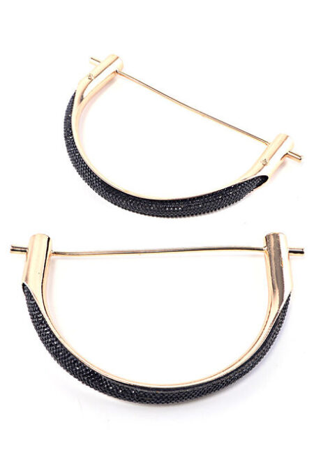 ÇANTA SAPI METAL TAŞLI SİYAH