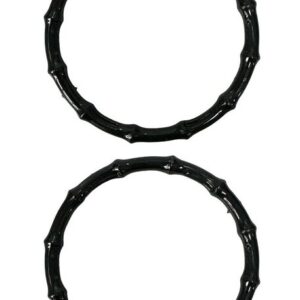 ÇANTA SAPI PLASTK BAMBU GÖRNM YUVARLAK 15 CM K112 Siyah