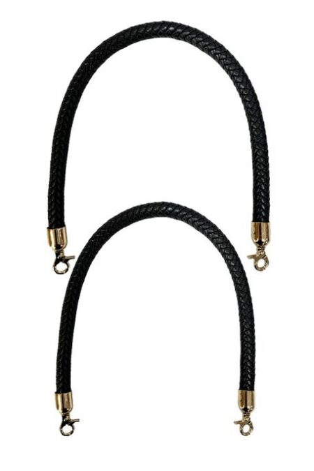 ÇANTA SAPI YENGEÇ BAŞLIKLI ÖRME FİTİL SAP SİYAH