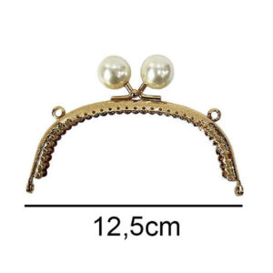 ÇANTA VE CÜZDAN KLİPSİ 12.5 CM İNCİLİ OVAL ALTIN