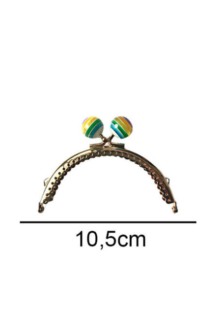 ÇANTA VE CÜZDAN KLİPSİ LOLİPOP BAŞLIKLI 10.5 CM OVAL ALTIN