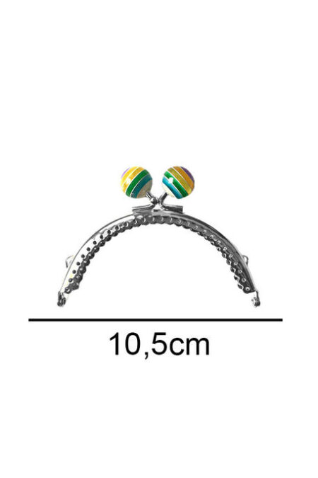 ÇANTA VE CÜZDAN KLİPSİ LOLİPOP BAŞLIKLI 10.5 CM OVAL GÜMÜŞ