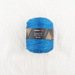 COTTON ME SHOT METALİK ÖRGÜ İPİ 100 GR. 150 MT. MAVİ