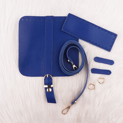 DERİ MİNİ ÇANTA KİTİ ASKILI KAPAMALI 16 X 16 CM. SAKS