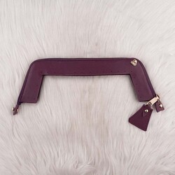 DERİLİ FERMUARLI BURS 31 CM. MOR