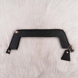 DERİLİ FERMUARLI BURS 31 CM. SIYAH