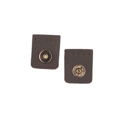 DERİLİ KARE MIKNATIS 4 x 4,5 CM KAHVE