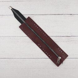 FERMUARLI DERİ ÇANTA KAPAMA 25 X 7 CM. BORDO