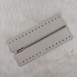 FERMUARLI DERİ ÇANTA KAPAMA 25 X 11.50 CM. KREM