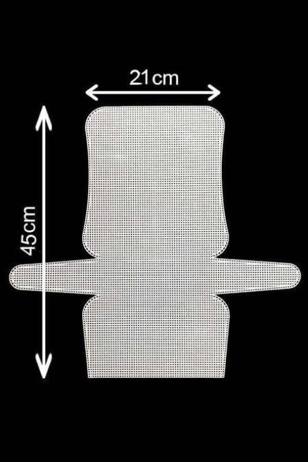 KANVAS PLASTİK FİLE ÇANTA 45 CM X 21 CM