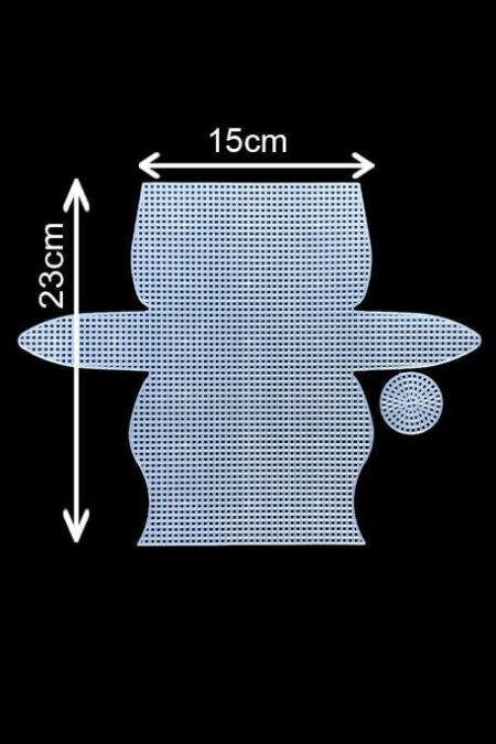 KANVAS PLASTİK FİLE ÇANTA 23 CM X 15 CM