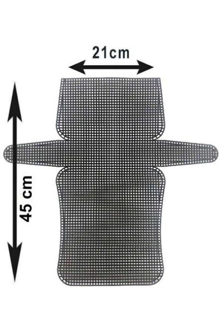 KANVAS PLASTİK FİLE ÇANTA 45 CM X 21 CM SİYAH