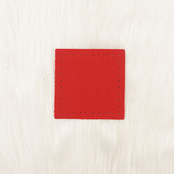 KARE DERİ 8x8 CM KIRMIZI