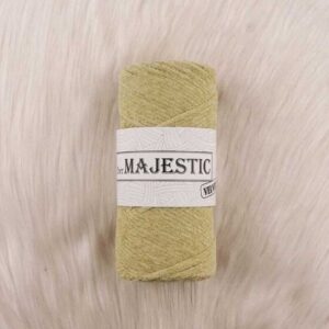 MAJESTİC VELVET KADİFE GÖRÜNÜMLÜ FISTIK YEŞİLİ MAKROME İPİ 200 GR