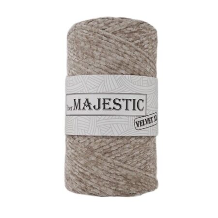 MAJESTİC VELVET XL KADİFE GÖRÜNÜMLÜ AÇIK BEJ MAKROME İPİ 250 GR