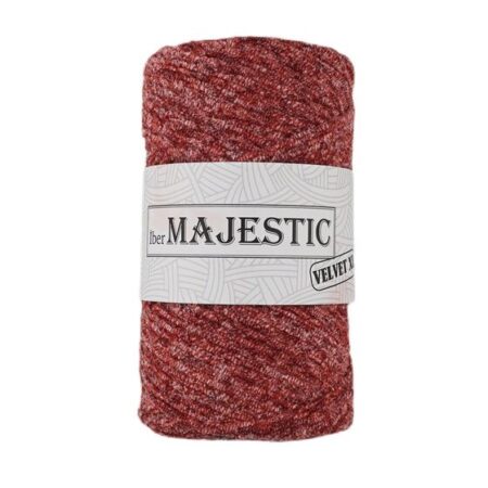 MAJESTİC VELVET XL KADİFE GÖRÜNÜMLÜ KİREMİT MAKROME İPİ 250 GR