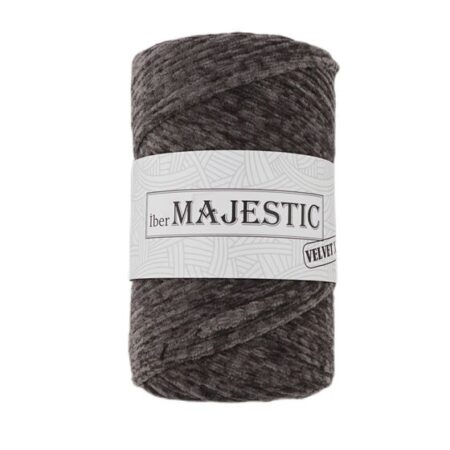 MAJESTİC VELVET XL KADİFE GÖRÜNÜMLÜ KOYU KAHVE MAKROME İPİ 250 GR