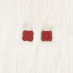 MANYETİK RENKLİ ÇANTA MIKNATISI DİKMELİ 18 MM (2 ADET) BORDO