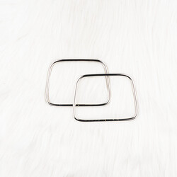 METAL ÇANTA SAPI KARE 6 MM.11 CM. GUMUS