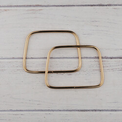 METAL ÇANTA SAPI KARE 6 MM.11 CM. ALTIN