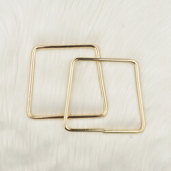 METAL ÇANTA SAPI KARE 6 MM.12 CM. ALTIN