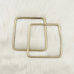 METAL ÇANTA SAPI KARE 6 MM.12 CM. ANTIK