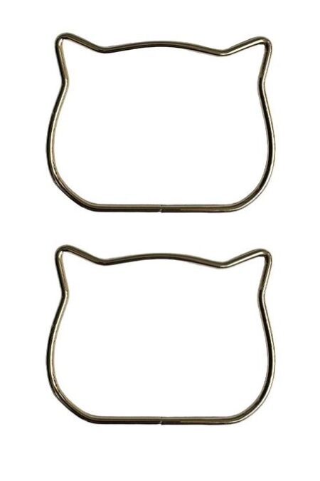 METAL ÇANTA SAPI KEDİ 11 CM GOLD 5MM