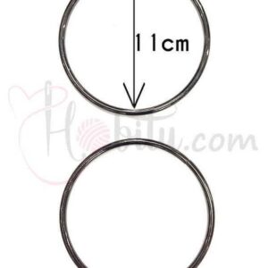 METAL ÇANTA SAPI YUVARLAK ANTRASİT HALKA 11 CM 5MM