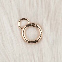METAL YAYLI ÇANTA HALKASI KULAKLI 2 CM. ALTIN