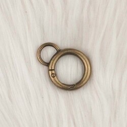 METAL YAYLI ÇANTA HALKASI KULAKLI 2 CM. ANTIK