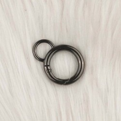METAL YAYLI ÇANTA HALKASI KULAKLI 2 CM. NIKEL