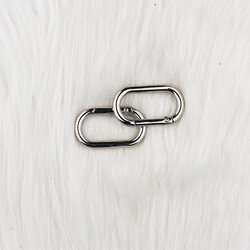 METAL YAYLI OVAL ÇANTA HALKASI DP-70-58 3.2 MM x1.6 MM GUMUS