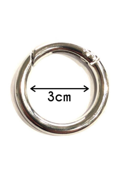 YAYLI ÇANTA HALKASI GÜMÜŞ 3cm